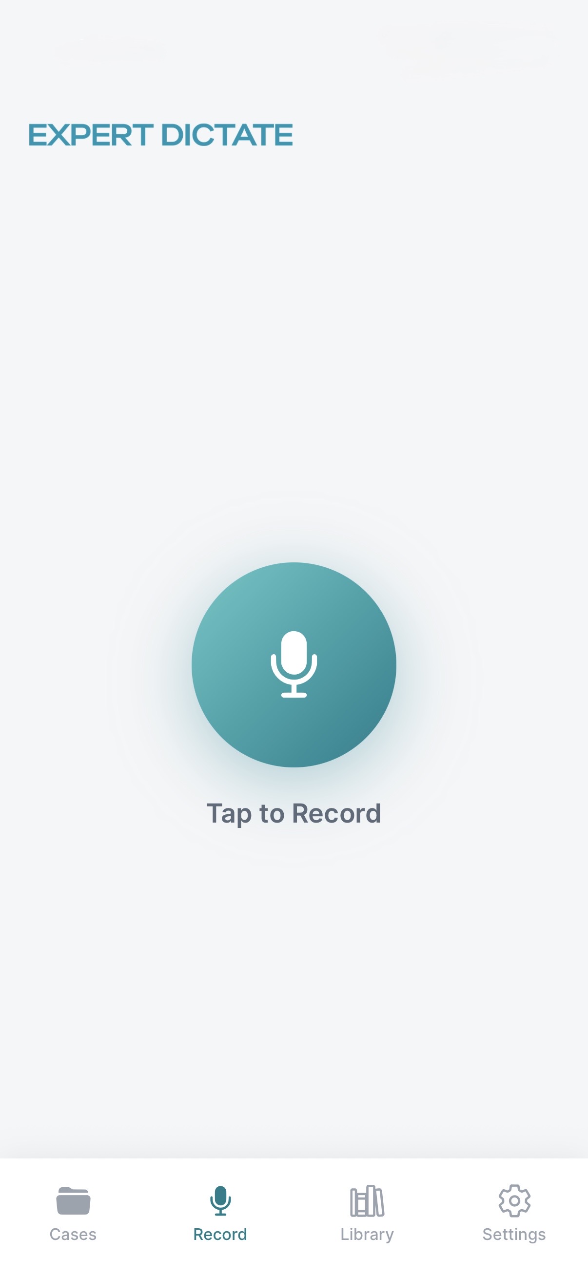 Expert Dictate app screenshot